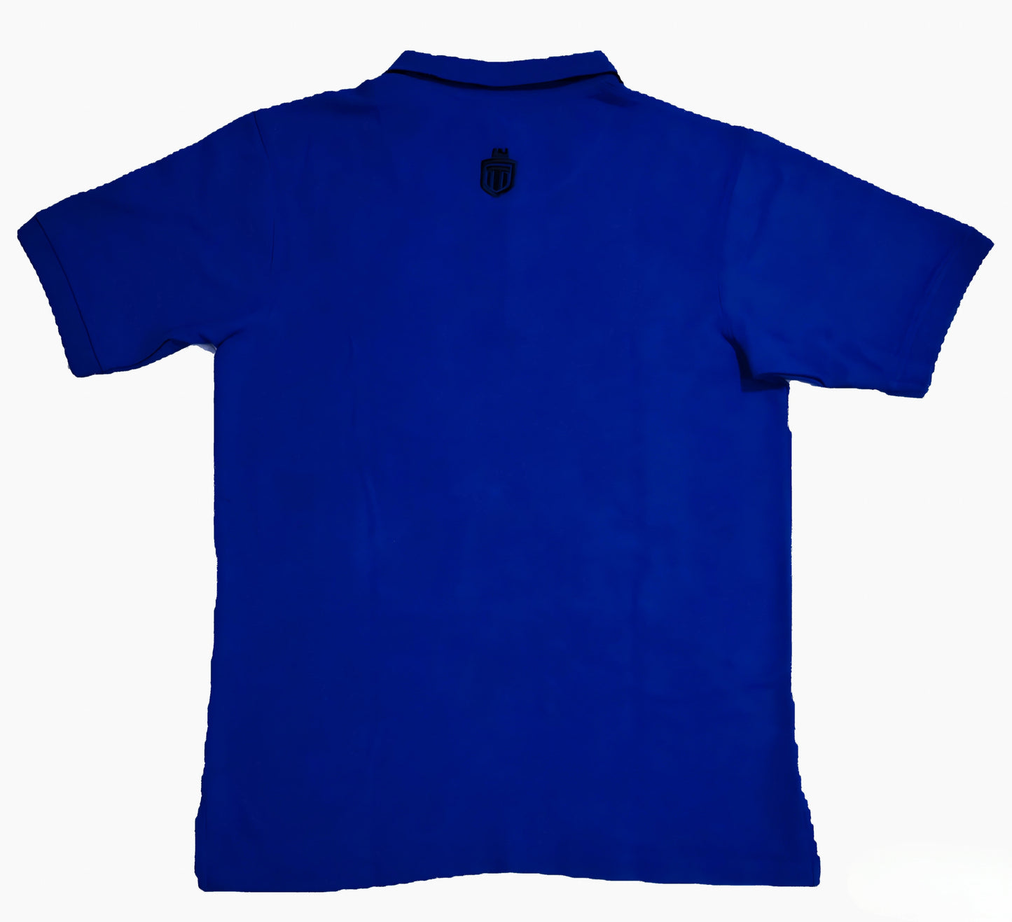 Royal Blue drop-Shoulder, zip-up polo