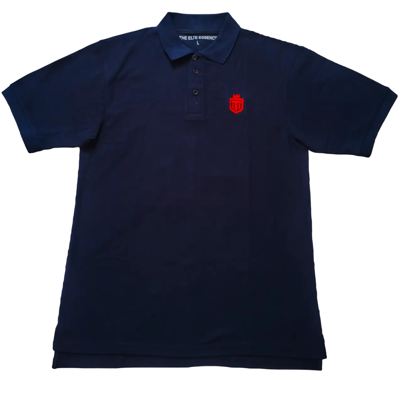 Navy Blue drop-shoulder, button down Polo